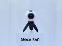 The new Samsung Gear 360, showed during the first day of Mobile World Congress 2016 in Barcelona, 22nd of February, 2016. (