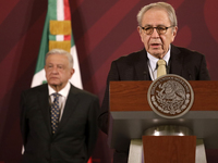 October 24, 2023, Mexico City, Mexico: Mexican Health Secretary Jorge Alcocer at the daily morning conference of Mexican President Andres Ma...