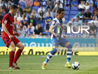 Hector Moreno in the match between RCD Espanyol and Osasuna, for Week 37 of the spanish Liga BBVA played at the Camp Nou, May 11, 2014. Phot...