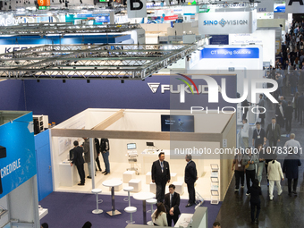 general view o trade fair goers are seen at medica fair 2023 in Duesseldorf, Germany on Nov.13.2023 (