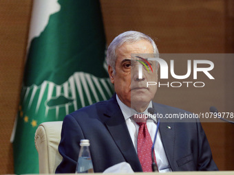 Prime Minister Algerine Nadir Larbaoui, during the launch of the sixth African judicial dialogue of the African Court on Human and Peoples'...