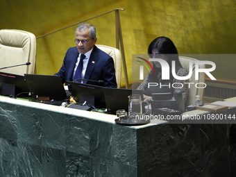 Burhan Gafoor Permanent Representative of Singapore to the United Nations chairs the Election of members of the Committee for Programme and...