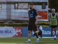 Lionel Messi during a training session at 'Lionel Andres Messi' Training Camp on November 14, 2023 in Ezeiza, Argentina. (