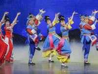 Performers are presenting the colorful play ''New Liu Sanjie'' at the 10th China-Asean (Nanning) Drama Week in Nanning, Guangxi, China, on D...