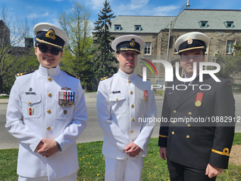 Members of the Canadian Navy are attending a Royal Fair celebrating the coronation of King Charles III at the Ontario Legislature Building (...