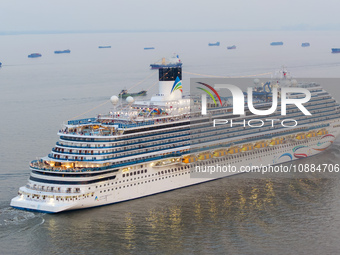 Adora Cruises, the first Chinese-made large cruise ship, is making its maiden voyage at Shanghai Wusongkou International Cruise Port, taking...