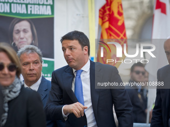 Matteo Renzi during the italian first president Matteo Renzi in Milan for EXPO, on May 13, 2014. (