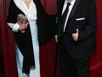 Bernadette Birkett and George Wendt arrive at Apple TV+'s 75th Annual Primetime Emmy Awards Party held at Mother Wolf on January 15, 2024 in...