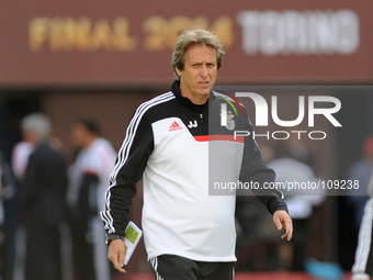 Benfica's coach Jorge Jesus during training session ahead of the UEFA Europa League Final match against Sevilla FC Football / Soccer at Juve...