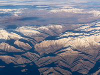 An Arial view on Zagros mountains in Iraq, January 5, 2024 (