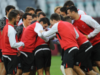 Sevilla FC Team during training session ahead of the UEFA Europa League Final match against SL Benfica Football / Soccer at Juventus Stadium...