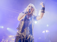 Doro Pesch during a concert at Halle 101 on May 13, 2014 in Speyer, Germany. (