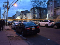 A woman is being treated for injuries after a shooting in Paterson, New Jersey, United States, on February 11, 2024. Around 4:55 p.m. on Sun...