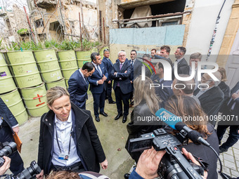 President Frank-Walter Steinmeier of Germany is being guided through the divided city of Nicosia, Cyprus, by President Nikos Christodoulides...