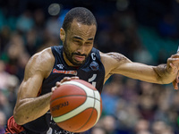A basketball match in the Orlen Basket Liga is taking place between WKS Slask Wroclaw and Start Lublin in Wroclaw, Poland, on February 12, 2...