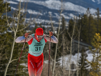 CANMORE, CANADA - FEBRUARY 10Joni Maki of Finl;and competes during Men's 1.3km Sprint race at the COOP FIS Cross Country World Cup, on Febr...