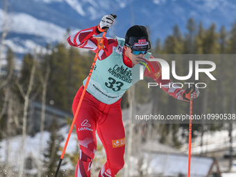 CANMORE, CANADA - FEBRUARY 10Michael Foettinger of Austria competes during Men's 1.3km Sprint race at the COOP FIS Cross Country World Cup,...
