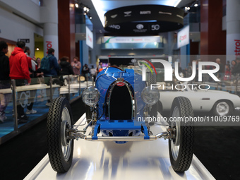 A scaled version of the iconic Bugatti Type 35, the Bugatti Baby II, is being displayed at the Canadian International Auto Show in Toronto,...