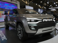 The RAM electric truck is being displayed at the Canadian International Auto Show in Toronto, Canada, on February 19, 2024. (