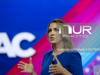 Sara Carter during the Conservative Political Action Conference (CPAC) in National Harbor, Maryland, US, on Thursday, Feb. 22, 2024. The Con...
