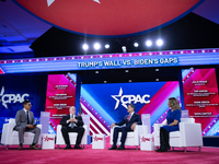 Julio Rosas, Tom Homan, Rep. Mark Green, Sara Carter during the Conservative Political Action Conference (CPAC) in National Harbor, Maryland...