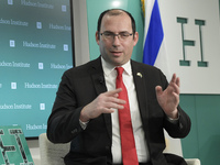 Simcha Rothman, a member of the Religious Zionist Party, is speaking about ''The World Before and After October 7'' during a conversation at...