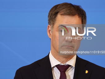 Prime Minister of Belgium Alexander De Croo during press conference after the meeting with Prime Minister of Poland Donald Tusk and Presiden...