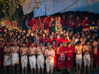 Nepalese Hindu devotees are offering ritual prayers on the last day of the Madhav Narayan Festival, also known as the Swasthani Brata Katha...