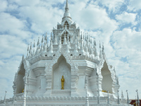The Prajna Temple, known as the closest to the sky, is being seen in Xishuangbanna, Yunnan Province, China, on January 20, 2024. It is the o...