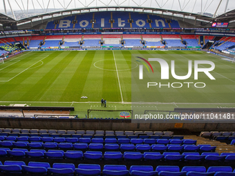 A general view of the Toughsheet Community Stadium is being captured during the Sky Bet League 1 match between Bolton Wanderers and Cambridg...