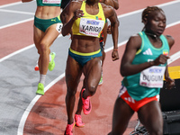 Noelie Yarigo of Benin is competing in the 800m semi-final at the World Athletics Championships in the Emirates Arena, Glasgow, on March 2,...