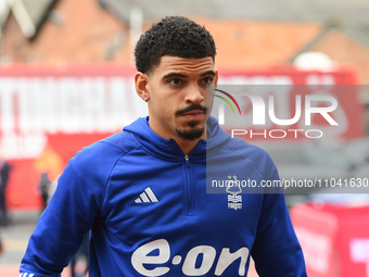 Morgan Gibbs-White of Nottingham Forest is playing during the Premier League match between Nottingham Forest and Liverpool at the City Groun...
