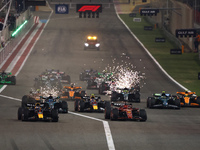 Start of the Formula 1 Bahrain Grand Prix at Sakhir Circuit in Sakhir, Bahrain on March 2, 2024. (