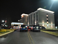 A stabbing and shooting are being reported at the Hampton Inn in Old Bridge, New Jersey, United States, on March 3, 2024. One person is repo...