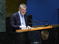 Philippe Lazzarini Commissioner-General of the United Nations Relief and Works Agency (UNWRA) updates the General Assembly on the current si...