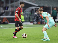 Christian Pulisic is playing in the Europa League match between Milan and SK Slavia Praha in Milan, Italy, on March 7, 2024. (