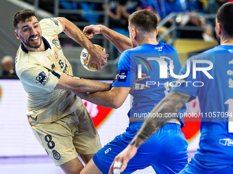 David Fernandez Alonso is playing in the EHF Champions League Men 2023/2024 match between Orlen Wisla Plock and FC Porto in Plock, Poland, o...