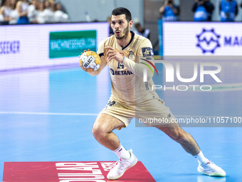 Rui Silva is playing in the EHF Champions League Men 2023/2024 match between Orlen Wisla Plock and FC Porto in Plock, Poland, on March 7, 20...