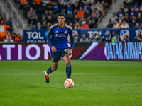 Ian Murphy, a defender for FC Cincinnati, is playing in the 2024 Concacaf Champions Cup Round of 16 match against CF Monterrey at TQL Stadiu...