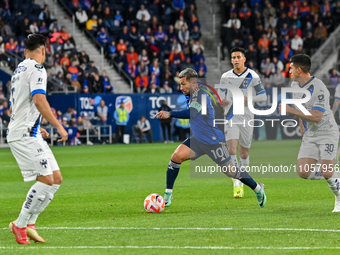 Luciano Acosta, the Cincinnati midfielder, is playing in the 2024 Concacaf Champions Cup Round of 16 match between FC Cincinnati and CF Mont...