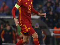 Mehmet Celik of Roma is controlling the ball during the UEFA Europa League round of 16 first leg match between AS Roma and Brighton & Hove A...