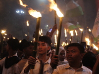A number of Muslims are welcoming the arrival of the month of Ramadan by holding a torchlight parade on Brigadier General Katamso Street in...
