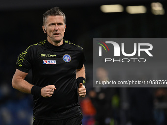 Referee Daniele Orsato is officiating the 28th day of the Serie A Championship between S.S.C Napoli and Torino F.C. at Diego Armando Maradon...