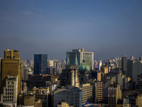 A view from the Martinelli Building on a Friday afternoon shows Sao Paulo as the city grapples with humidity levels below 30% amid the third...