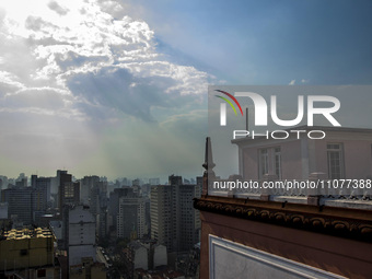 A view from the Martinelli Building on a Friday afternoon shows Sao Paulo as the city grapples with humidity levels below 30% amid the third...