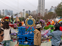 Visitors are enjoying the 2024 Hong Kong Flower Show in Hong Kong, S.A.R., on March 16, 2024. (