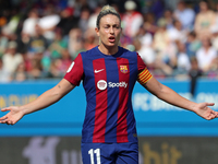 Alexia Putellas is playing in the match between FC Barcelona and UDG Tenerife for week 21 of the Liga F at the Johan Cruyff Stadium in Barce...