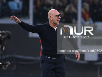 Davide Ballardini is coaching U.S. Sassuolo during the 29th day of the Serie A Championship between A.S. Roma and U.S. Sassuolo in Rome, Ita...