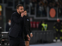 Daniele De Rossi of A.S. Roma is playing on the 29th day of the Serie A Championship during the match between A.S. Roma and U.S. Sassuolo at...