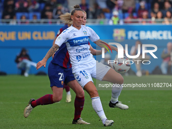 Jassina Blom and Keira Walsh are playing in the match between FC Barcelona and UDG Tenerife for week 21 of the Liga F at the Johan Cruyff St...